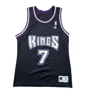 Vintage Champion Bobby Hurley Sacramento Kings NBA Black Jersey 7